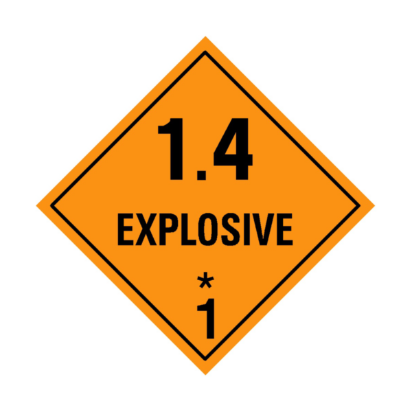 Explosives 1.4 label