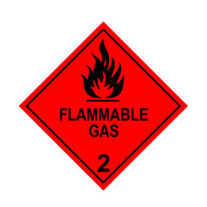 Flammable gas label