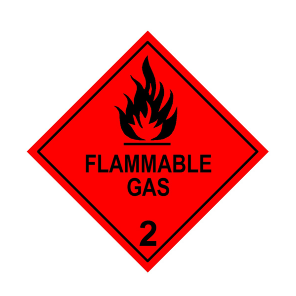 Flammable gas label