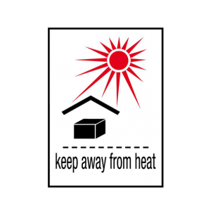 Keep Away From Heat Label
