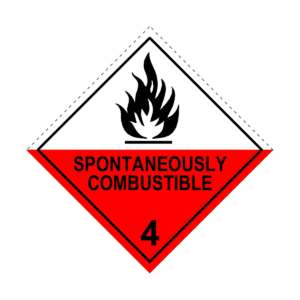 Spontaneous Combustible label