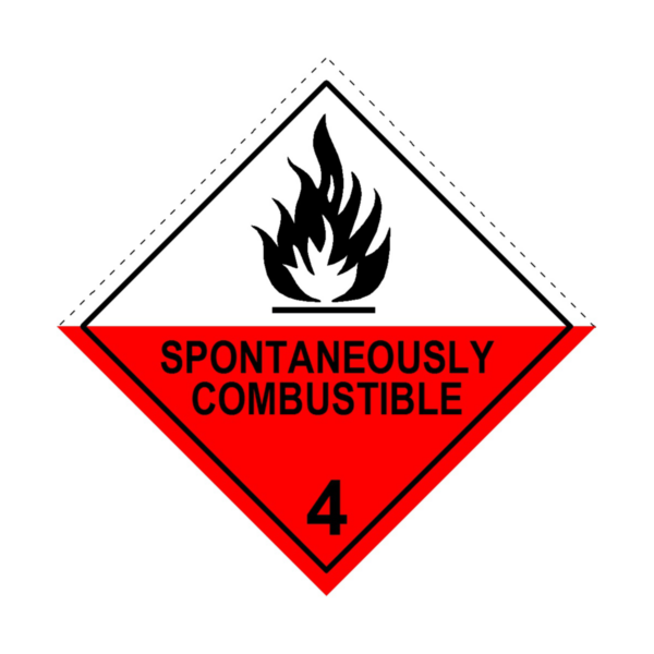 Spontaneous Combustible label