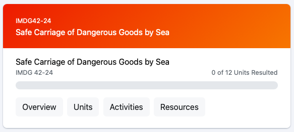DG Training course overview