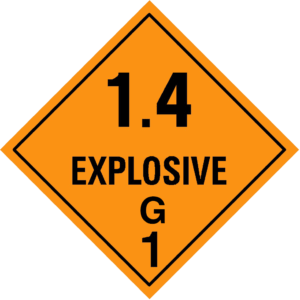 Class 1.4G Explosives Placard
