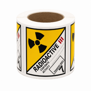 radioactive material Yellow-III label