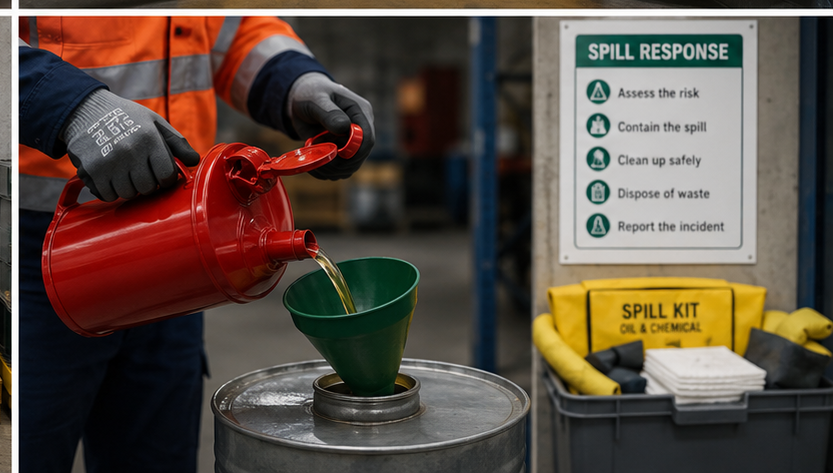 decanting of flammable liquid