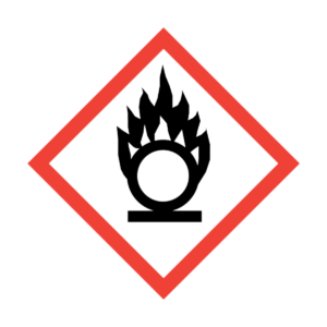 Oxidising liquids, solids and gases, may cause or intensify fire.