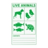 Live Animals label for air
