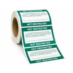Not Restricted Air Label