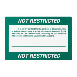 Not restricted air sticker