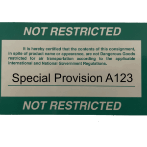 Not restricted airfreight