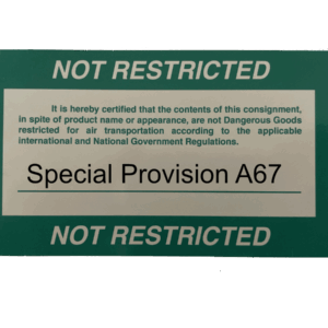 Not restricted airfreight