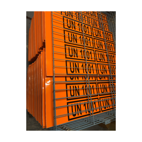 Orange UN sticker